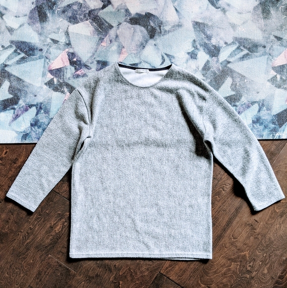 OAK + FORT Sweaters - OAK + FORT Wrong-side-out Fleece Sweater